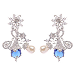 Blue Stone cubic zirconia necklace set
