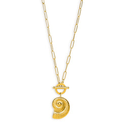 Sea shell pendent with Chunky Chain