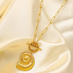 Sea shell pendent with Chunky Chain