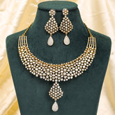 Gold Plated American Diamond necklace set