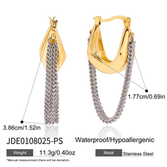 18K gold plated & Silver Layered Hoop Earrings