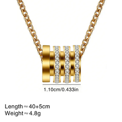 18K gold plated Elegant Crystal Circle Necklace