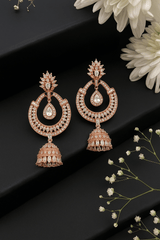 Chand bali rose gold plated earring