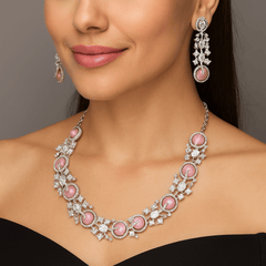Pink Diamond Whisper necklace set