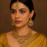 Nawratri Charm - Gold plated traditional necklace set
