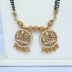 Traditional Gold Plated Long Mangalsutra Necklace for Women