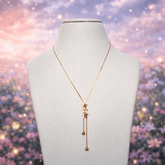 Premium Gold-Plated Star Lariat Necklace | Elegant Statement Design