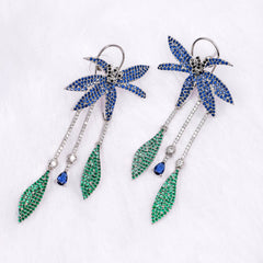 Fancy micro setting necklace set