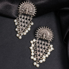Contemporary oxidized temple necklace set