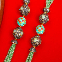 Light Green Crystal pearl mala