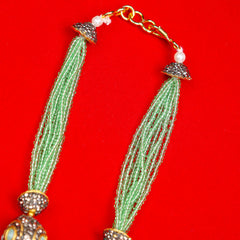 Light Green Crystal pearl mala