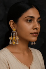 Ethnic kundan fusion earring