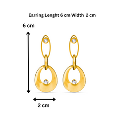 Metal geometric drop & dangle earring