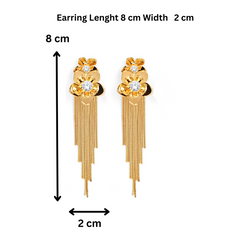 Metal tassel tango Earring