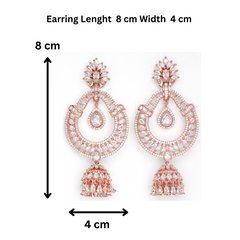 Chand bali rose gold plated earring