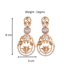 Rose Gold Lotus Bloom Earrings
