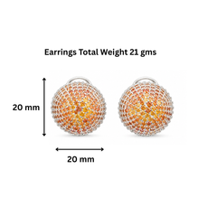 Round shape cubic zirconia stone Earrings