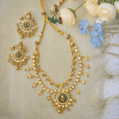 Traditional Gold Plated Kundan Necklace Set for Women
