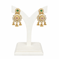 Traditional Gold Plated Long Mangalsutra Necklace Set for Women