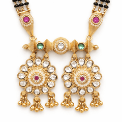 Traditional Gold Plated Long Mangalsutra Necklace Set for Women