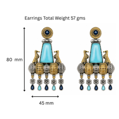 Blue Aura Dual Tone Dangles
