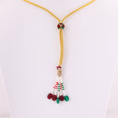Temple Grace- Gold plated long Necklace set