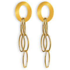 Interlocking chain link drop earring