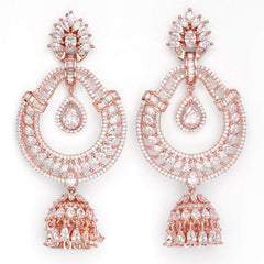 Chand bali rose gold plated earring