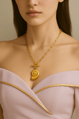 Sea shell pendent with Chunky Chain