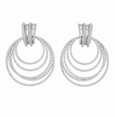 Silver Radiance Multi-Layer Earrings