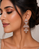 Royal Rose Gold Jhumka Earrings