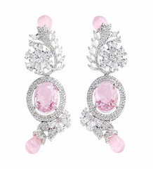 Pink Sparkle Drop Earrings