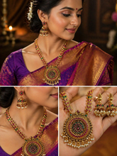 Maharani Chandrika Gold Plated Long Haar Set