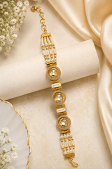 Pearl Beaded Kundan Statement Bracelet for Women