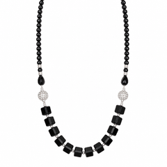 Blue Crystal Multi-Strand Necklace for Women Elegant Designer Statement Jewellery