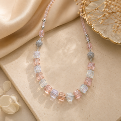 Elegant Multicolor Crystal Beaded Necklace Cum Bracelet for Women Stylish Layered Fashion Jewellery