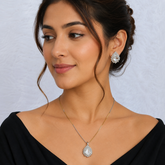 Crystal Bloom Pendant & Earrings Set