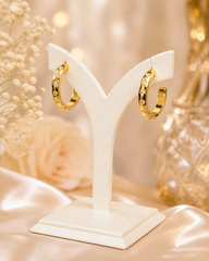 Aurelia Spark Hoop Gold Plated Earrings