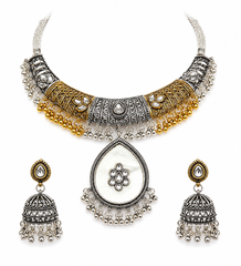 Aurora Silver Gold Fusion Choker