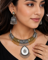 Aurora Silver Gold Fusion Choker