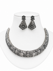 Heritage Oxidized Choker Necklace Set