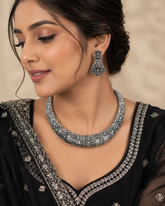 Heritage Oxidized Choker Necklace Set