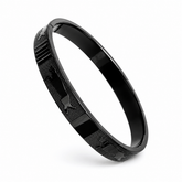 Black Panther Engraved Stainless Steel Kada Bracelet for Men