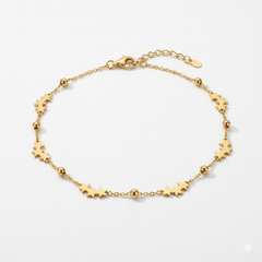 Golden Star Charm Anklet