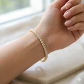 Golden Radiance Tennis Bracelet