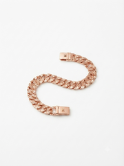 Gold Plated Cuban Link Trendy Chunky Chain Bracelet For Men.