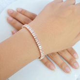 Rose Gold Baguette Tennis Bracelet
