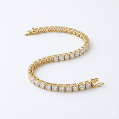 Golden Radiance Tennis Bracelet