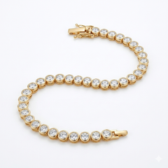 Rose Glow Tennis Bracelet