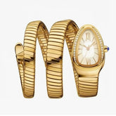 Designer Snake Coil Gold Watch